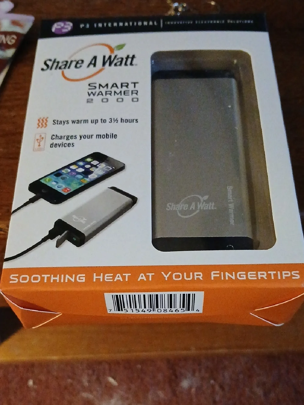 Smart Warmer 2000 Portable Hand Warmer & Phone Charger - Silver